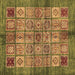 Square Machine Washable Abstract Brown Modern Rug, wshabs712brn