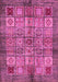 Machine Washable Abstract Pink Modern Rug, wshabs712pnk