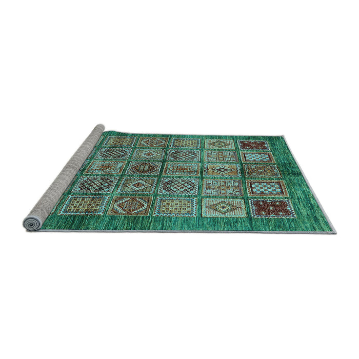 Sideview of Machine Washable Abstract Light Blue Modern Rug, wshabs712lblu