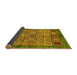 Sideview of Abstract Yellow Modern Rug, abs712yw