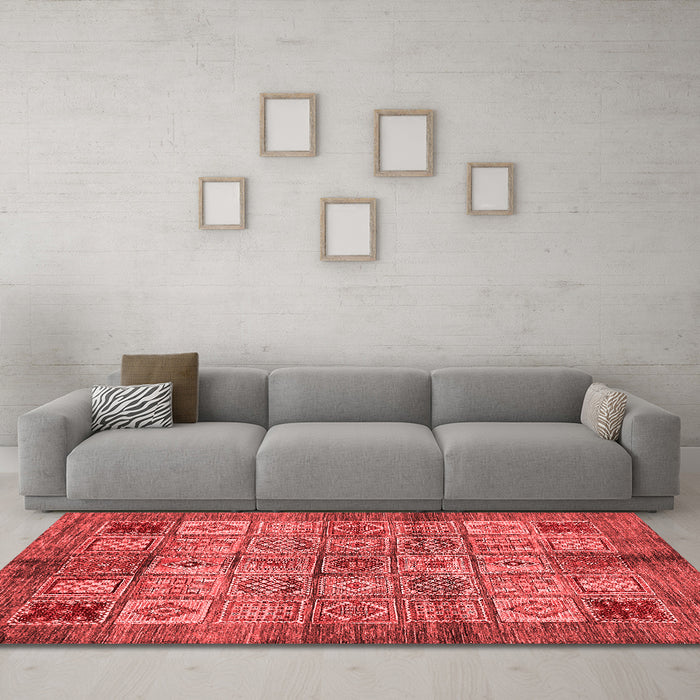 Modern Red Washable Rugs