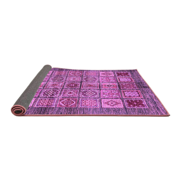 Sideview of Abstract Purple Modern Rug, abs712pur