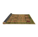 Sideview of Abstract Brown Modern Rug, abs712brn