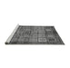 Sideview of Machine Washable Abstract Gray Modern Rug, wshabs712gry