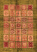 Machine Washable Abstract Orange Modern Area Rugs, wshabs712org