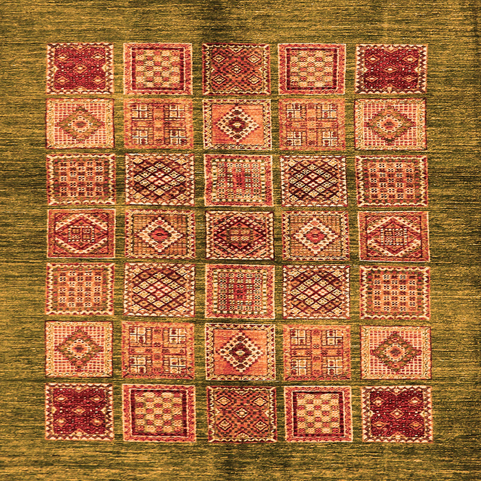 Square Abstract Orange Modern Rug, abs712org
