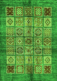 Abstract Green Modern Rug, abs712grn