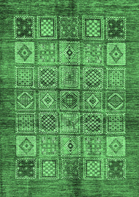 Abstract Emerald Green Modern Rug, abs712emgrn