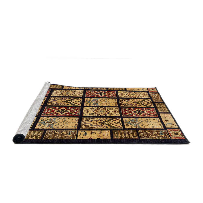 Sideview of Machine Washable Abstract Night Red Rug, wshabs713