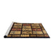 Sideview of Machine Washable Abstract Night Red Rug, wshabs713