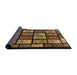 Sideview of Abstract Red Modern Rug, abs713