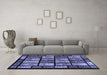 Machine Washable Abstract Blue Modern Rug in a Living Room, wshabs713blu