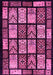 Machine Washable Abstract Pink Modern Rug, wshabs713pnk