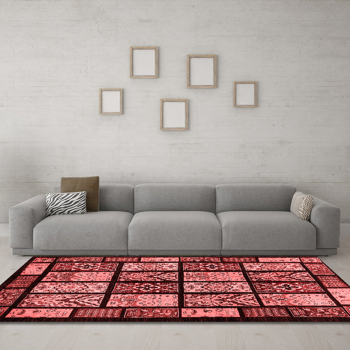 Modern Red Washable Rugs