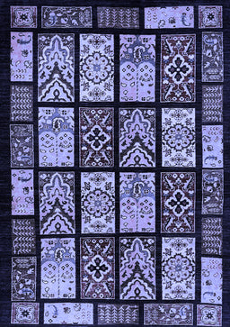 Abstract Blue Modern Rug, abs713blu
