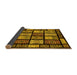 Sideview of Abstract Yellow Modern Rug, abs713yw