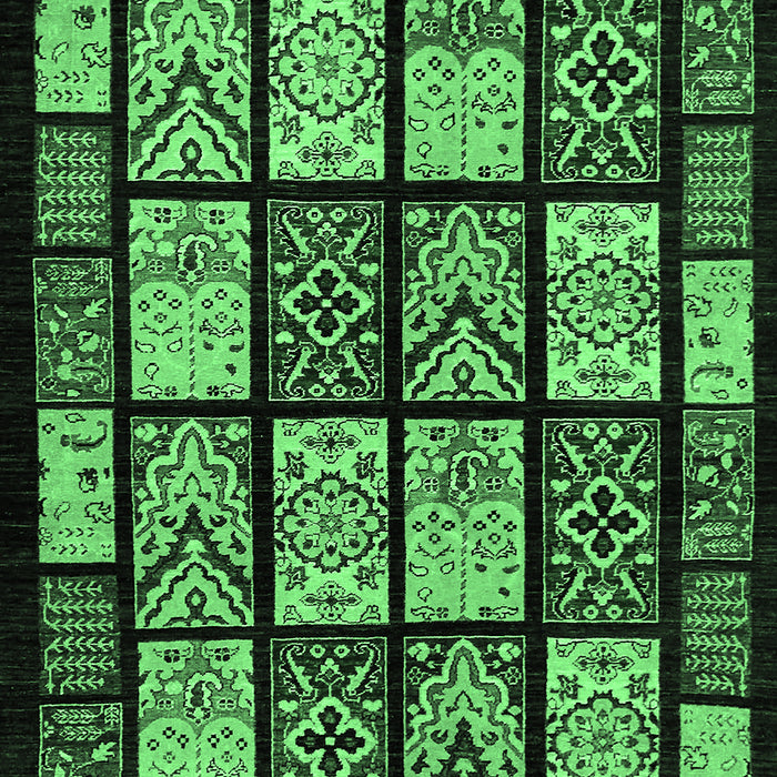 Abstract Emerald Green Modern Rug, abs713emgrn