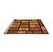 Sideview of Machine Washable Abstract Orange Modern Area Rugs, wshabs713org