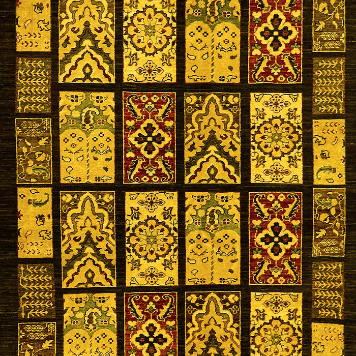 Machine Washable Abstract Yellow Modern Rug, wshabs713yw