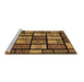 Sideview of Machine Washable Abstract Brown Modern Rug, wshabs713brn