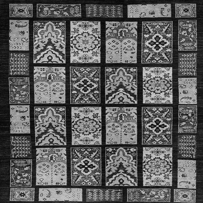 Square Machine Washable Abstract Gray Modern Rug, wshabs713gry