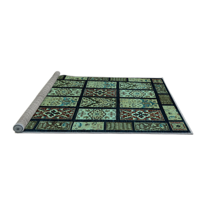 Sideview of Machine Washable Abstract Light Blue Modern Rug, wshabs713lblu