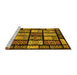 Sideview of Machine Washable Abstract Yellow Modern Rug, wshabs713yw