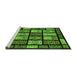 Sideview of Machine Washable Abstract Green Modern Area Rugs, wshabs713grn