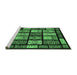 Sideview of Machine Washable Abstract Emerald Green Modern Area Rugs, wshabs713emgrn