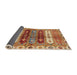 Sideview of Abstract Red Modern Rug, abs714