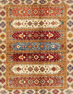 Abstract Red Modern Rug, abs714