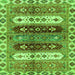 Square Machine Washable Abstract Green Modern Area Rugs, wshabs714grn