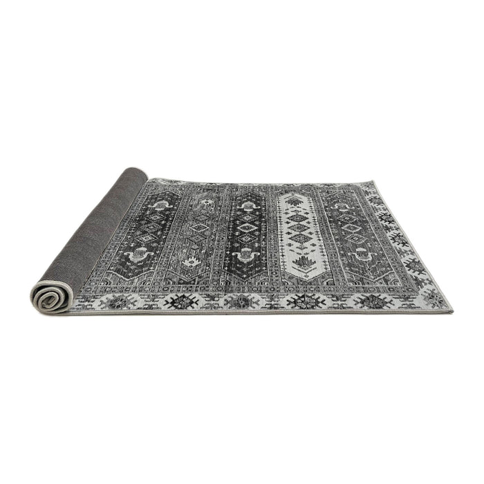 Sideview of Abstract Gray Modern Rug, abs714gry