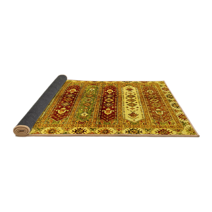 Sideview of Abstract Yellow Modern Rug, abs714yw
