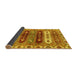 Sideview of Abstract Yellow Modern Rug, abs714yw