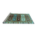 Sideview of Machine Washable Abstract Light Blue Modern Rug, wshabs714lblu