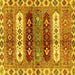 Square Abstract Yellow Modern Rug, abs714yw