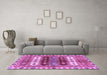 Machine Washable Abstract Purple Modern Area Rugs in a Living Room, wshabs714pur