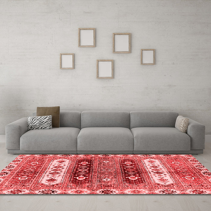 Modern Red Washable Rugs