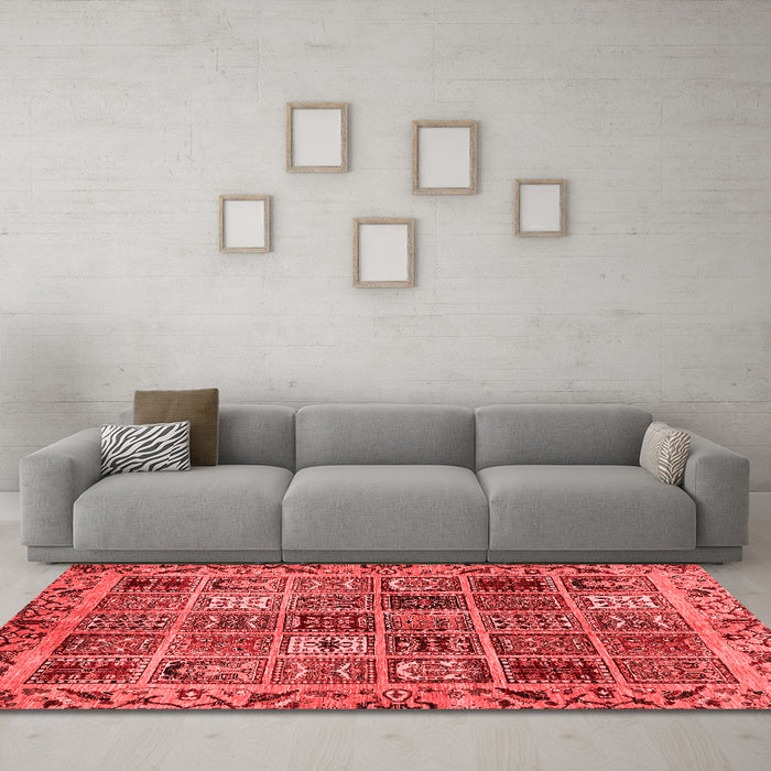 Modern Red Washable Rugs