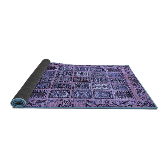 Sideview of Abstract Blue Modern Rug, abs715blu