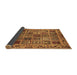 Sideview of Abstract Brown Modern Rug, abs715brn