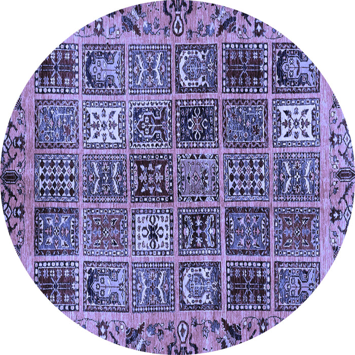 Round Machine Washable Abstract Blue Modern Rug, wshabs715blu