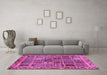 Machine Washable Abstract Purple Modern Area Rugs in a Living Room, wshabs715pur