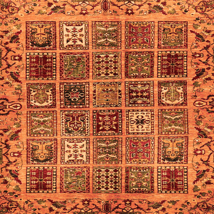 Square Abstract Orange Modern Rug, abs715org