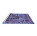 Sideview of Machine Washable Abstract Blue Modern Rug, wshabs715blu