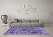 Machine Washable Abstract Blue Modern Rug in a Living Room, wshabs715blu