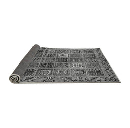 Sideview of Abstract Gray Modern Rug, abs715gry
