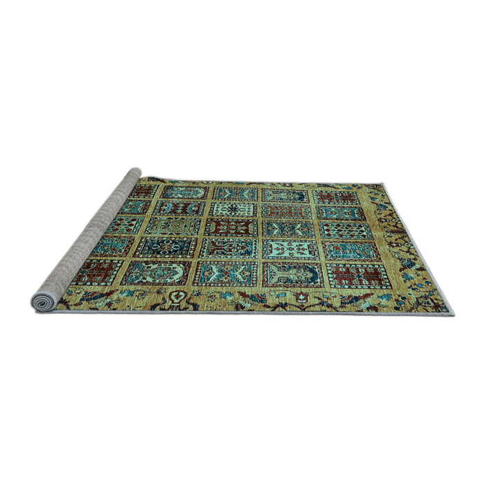 Sideview of Machine Washable Abstract Light Blue Modern Rug, wshabs715lblu