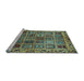 Sideview of Machine Washable Abstract Light Blue Modern Rug, wshabs715lblu